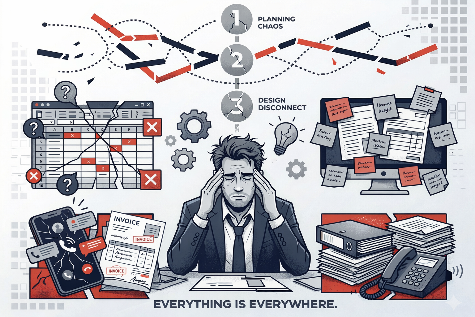 confused business owner with no systems
