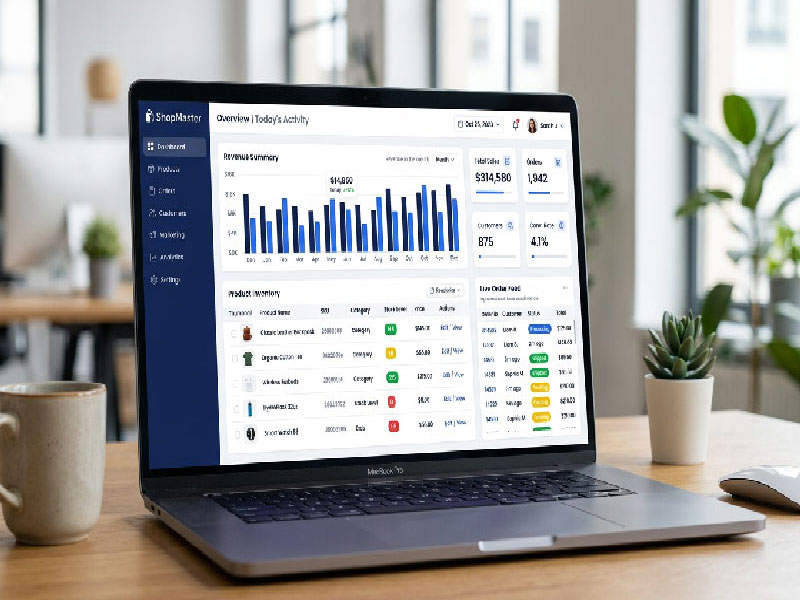 e-commerce admin dashboard
